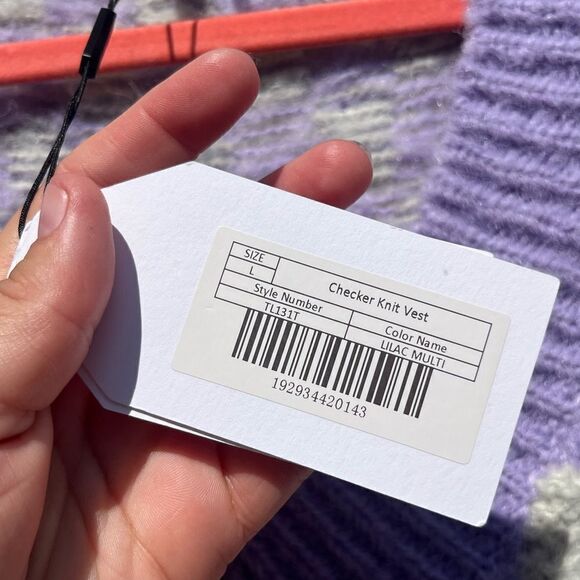 English Factory Checker Knit Vest NWT - Picture 7 of 8